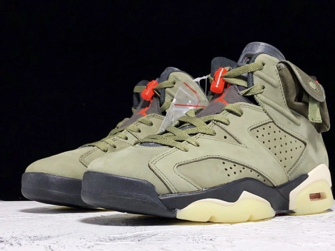MaikeSneakers Scott CN1084-200 6 Medium Travis Olive x Jordan Air 0714